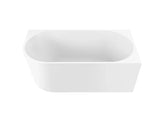 Apollo Right Hand Corner Freestanding Bath 1500mm - Gloss White